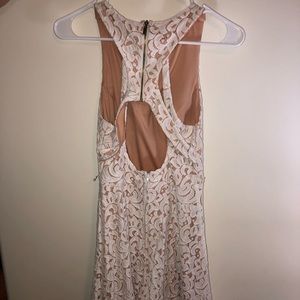 White and nude lace dress!